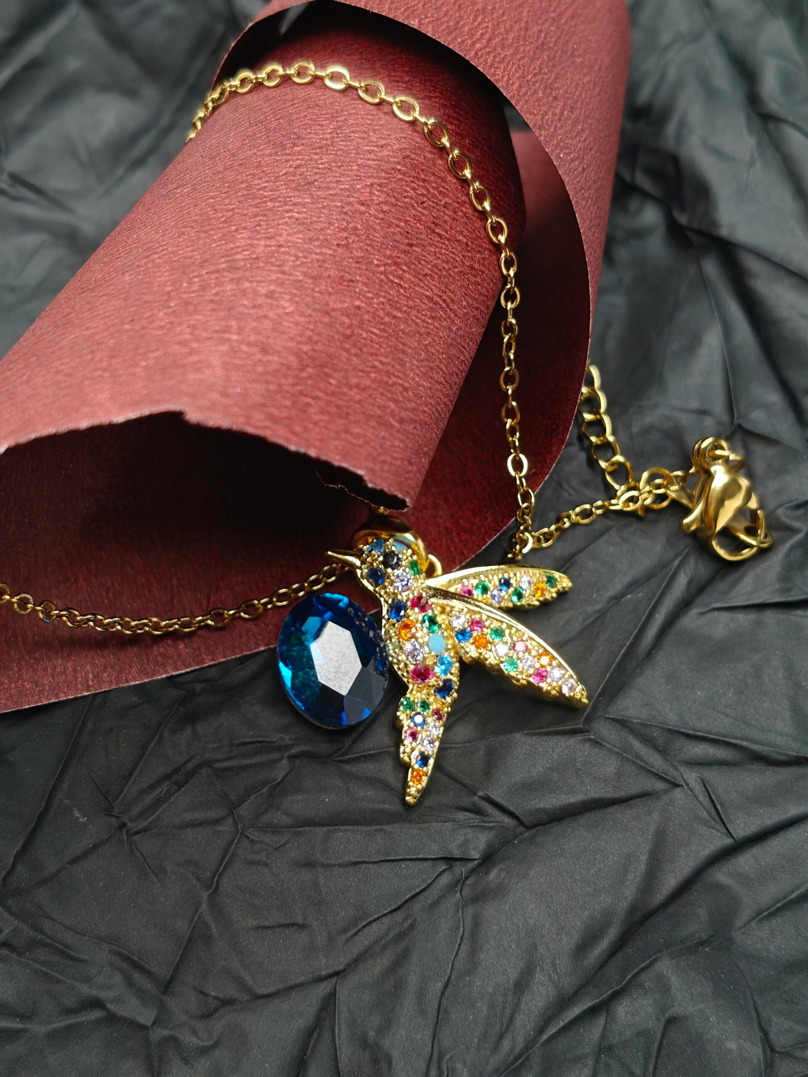 Aurora Flight Bird Pendant Necklace - Image 8