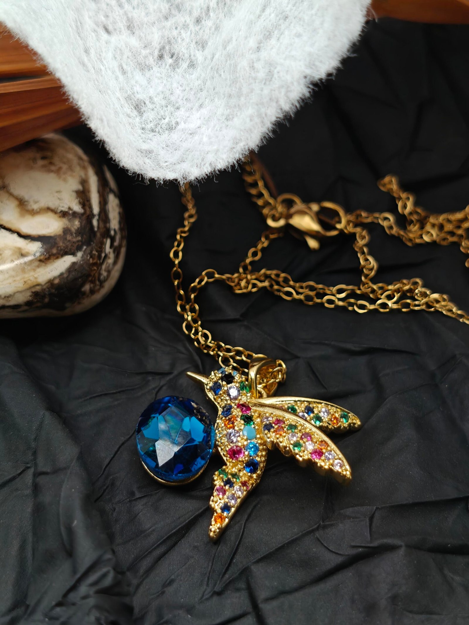 Aurora Flight Bird Pendant Necklace - Image 4