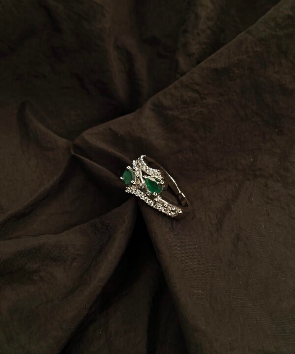 American Dimond Celeste Crystal Wave Ring