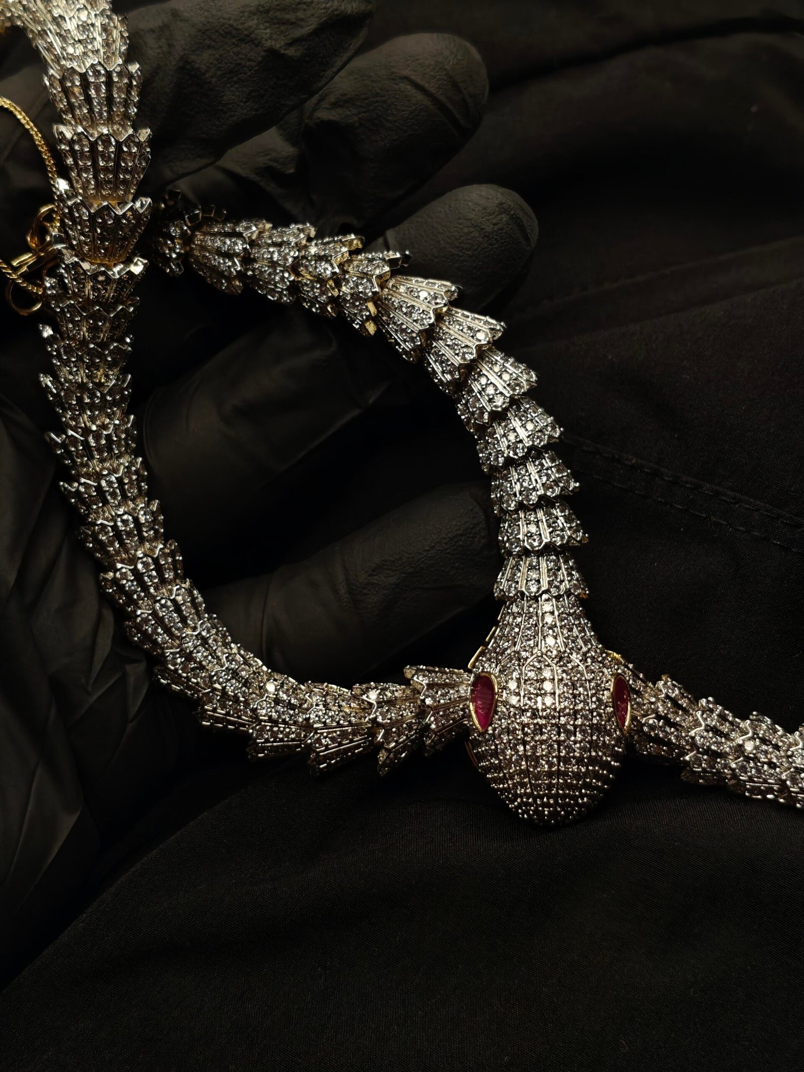 BYKOUE Regal Serpent AD Necklace Set - Image 8