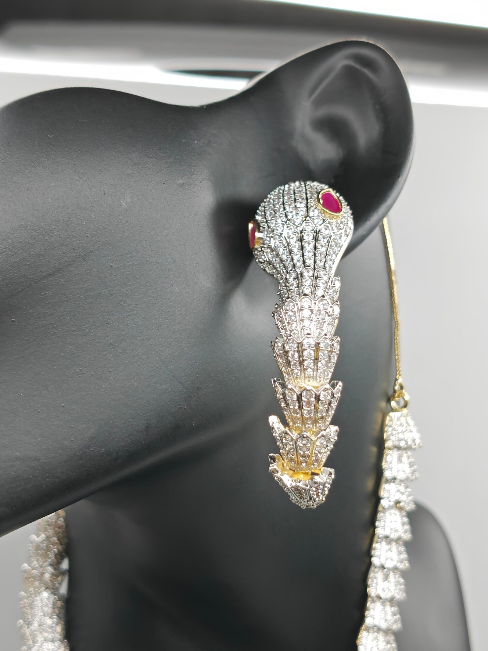 BYKOUE Regal Serpent AD Necklace Set - Image 5
