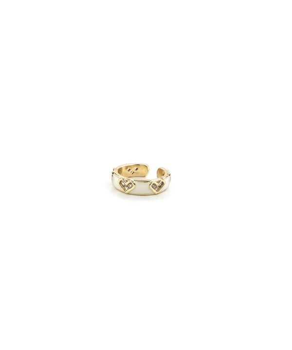 Elegant Gold Heart Accent Ring
