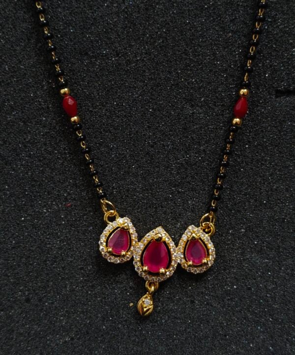Ruby Drop AD Mangalsutra Necklace