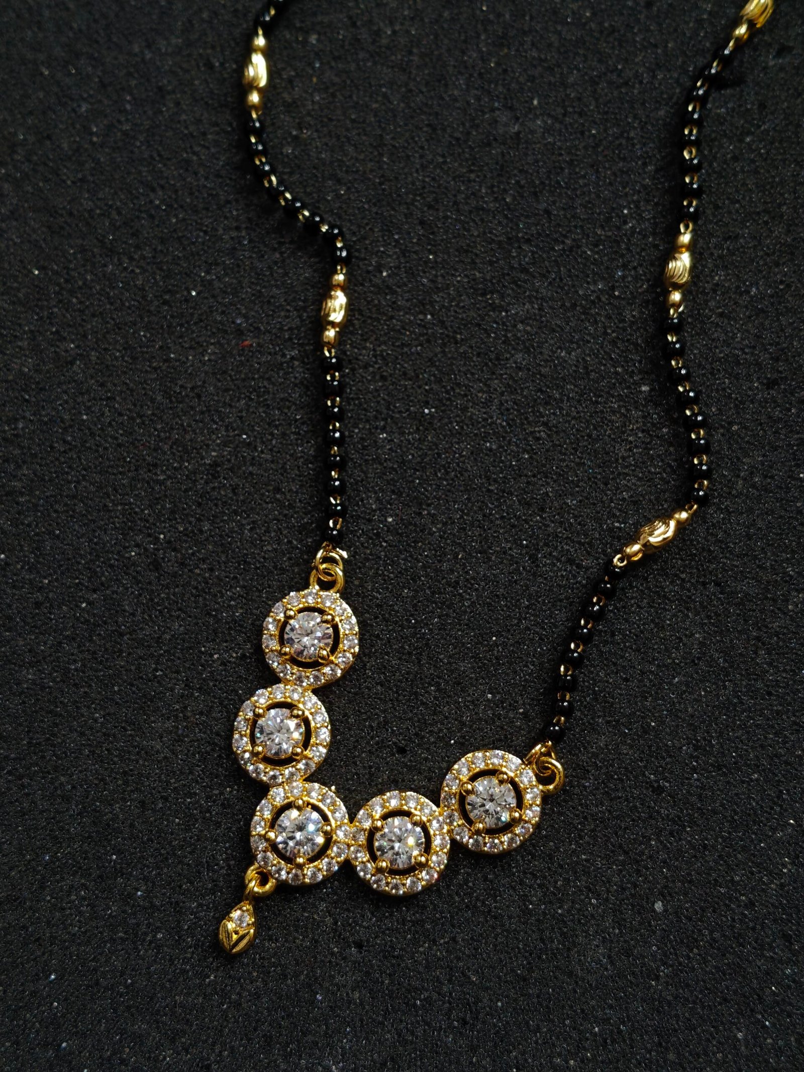 Elegant Circular AD Mangalsutra Necklace - Image 4