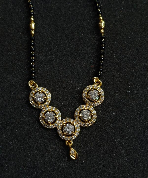 Elegant Circular AD Mangalsutra Necklace