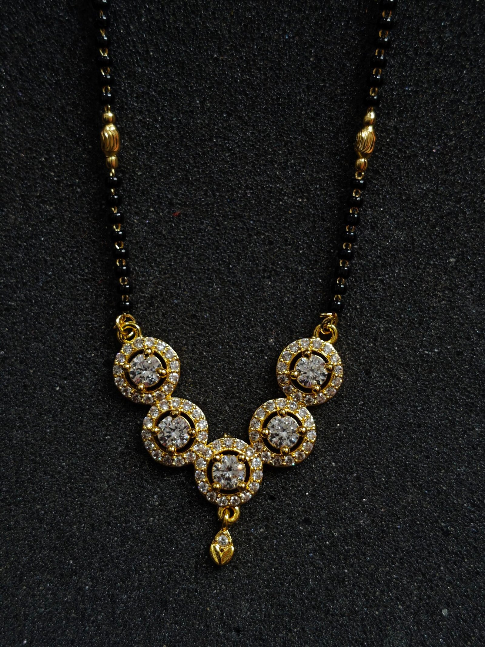 Elegant Circular AD Mangalsutra Necklace - Image 5
