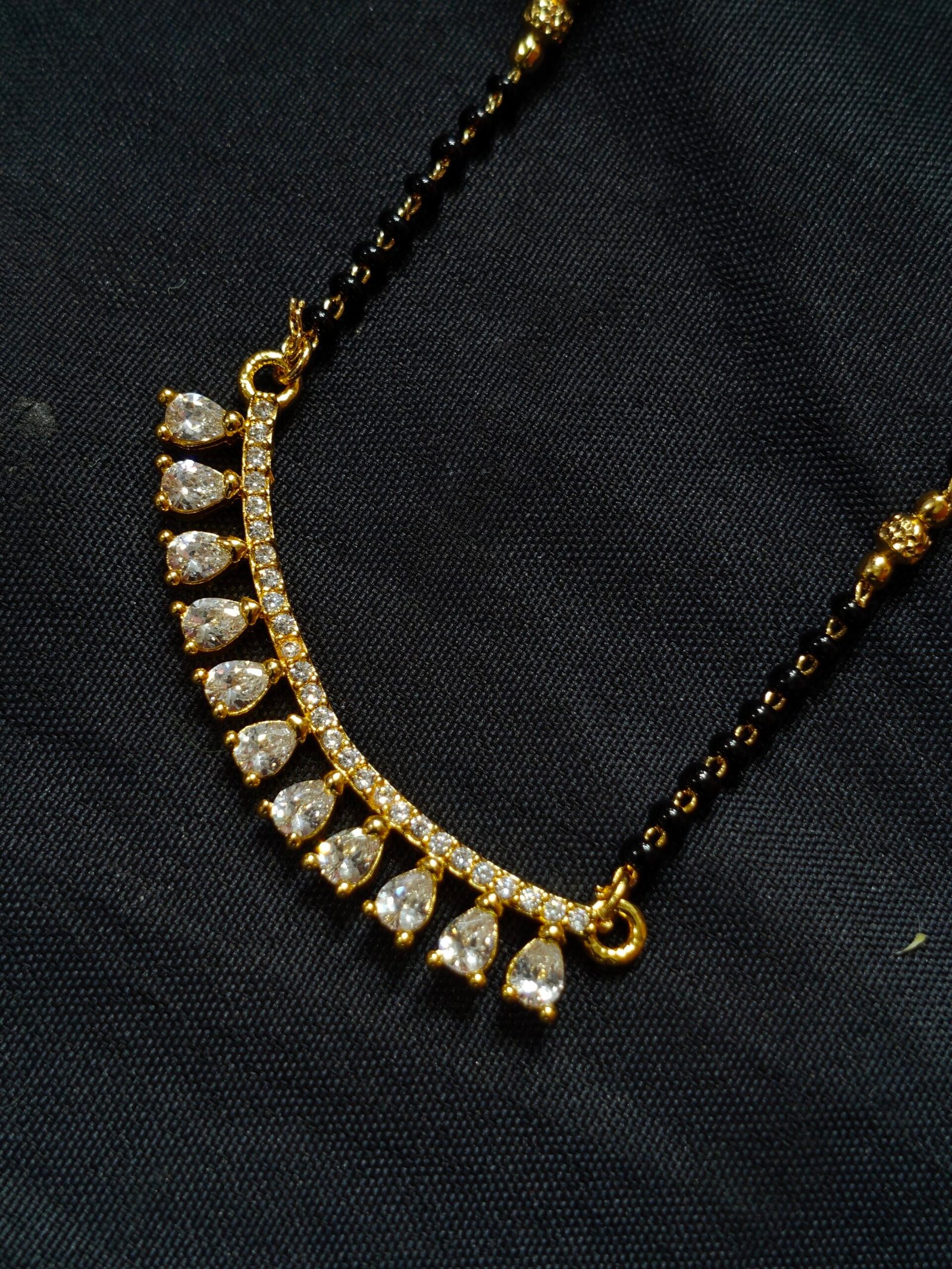 Elegant AD Drop Mangalsutra Necklace - Image 3