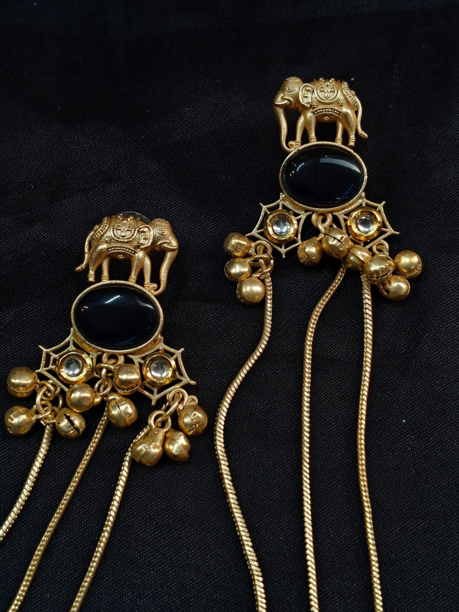 Elephant Design Long kashmiri earrings - Image 5