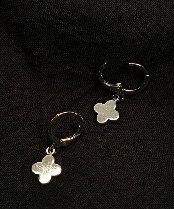 Clover Charm Hoop Earrings