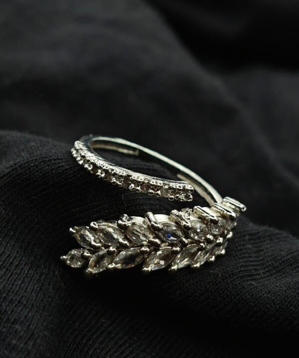Silver Crystal Wrap Ring