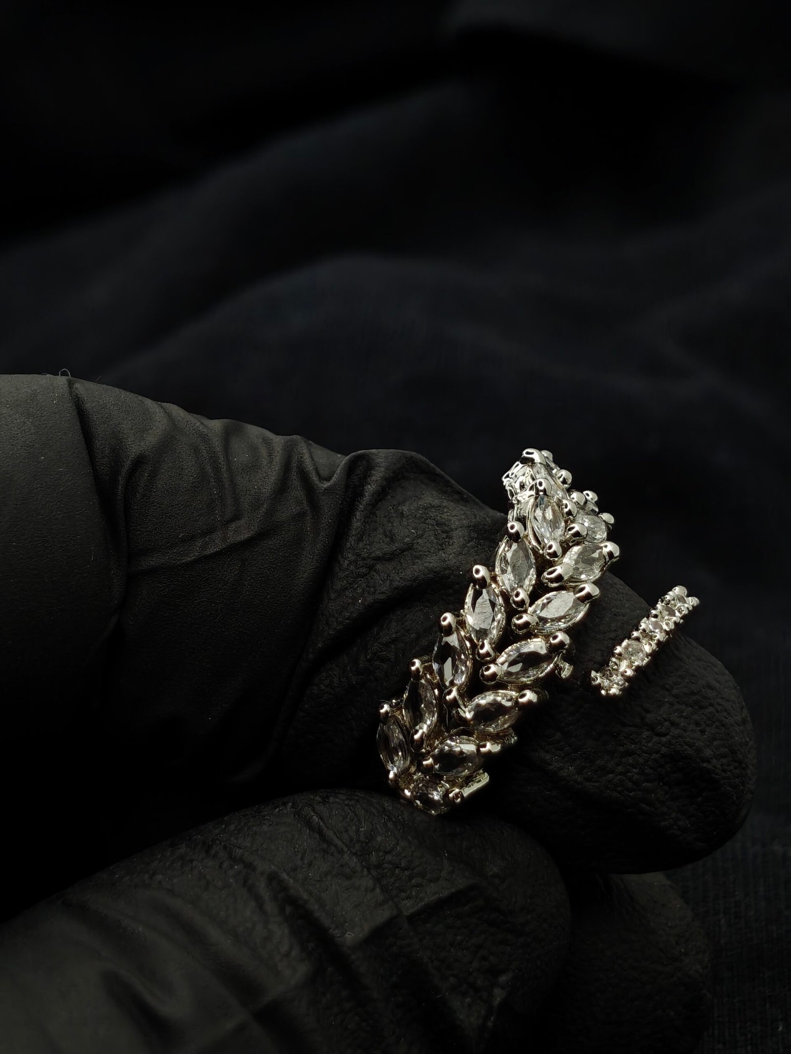 Silver Crystal Wrap Ring - Image 2