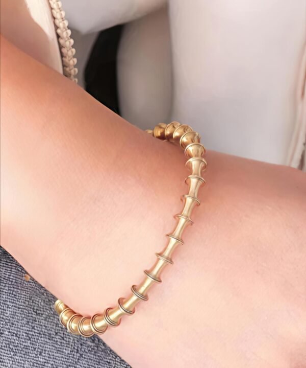 Sculpted Gold Textured Bangle