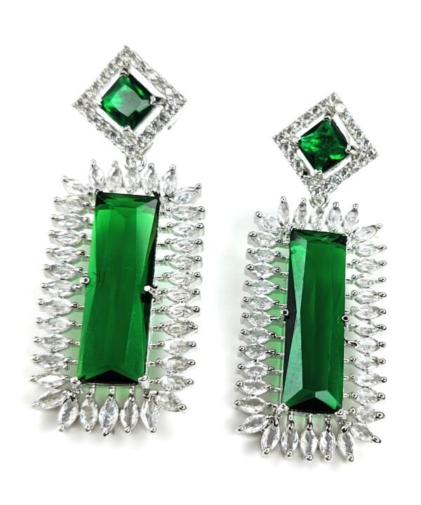 Emerald Elegance Statement Earrings