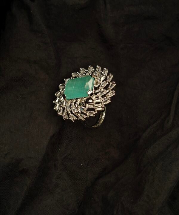 Large Green Stone An Emerald Cut Statement Ring