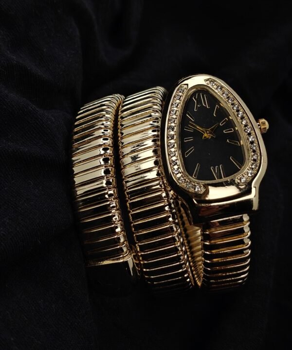 Glamour to your accessory collection with this stunning wrap-around watch, designed for those who love bold yet elegant style.