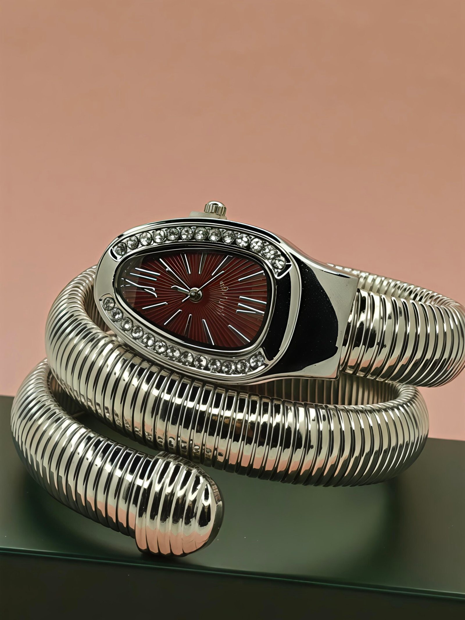Bold Statement with this striking wrap-around watch that blends modern edge with timeless elegance. - Image 5