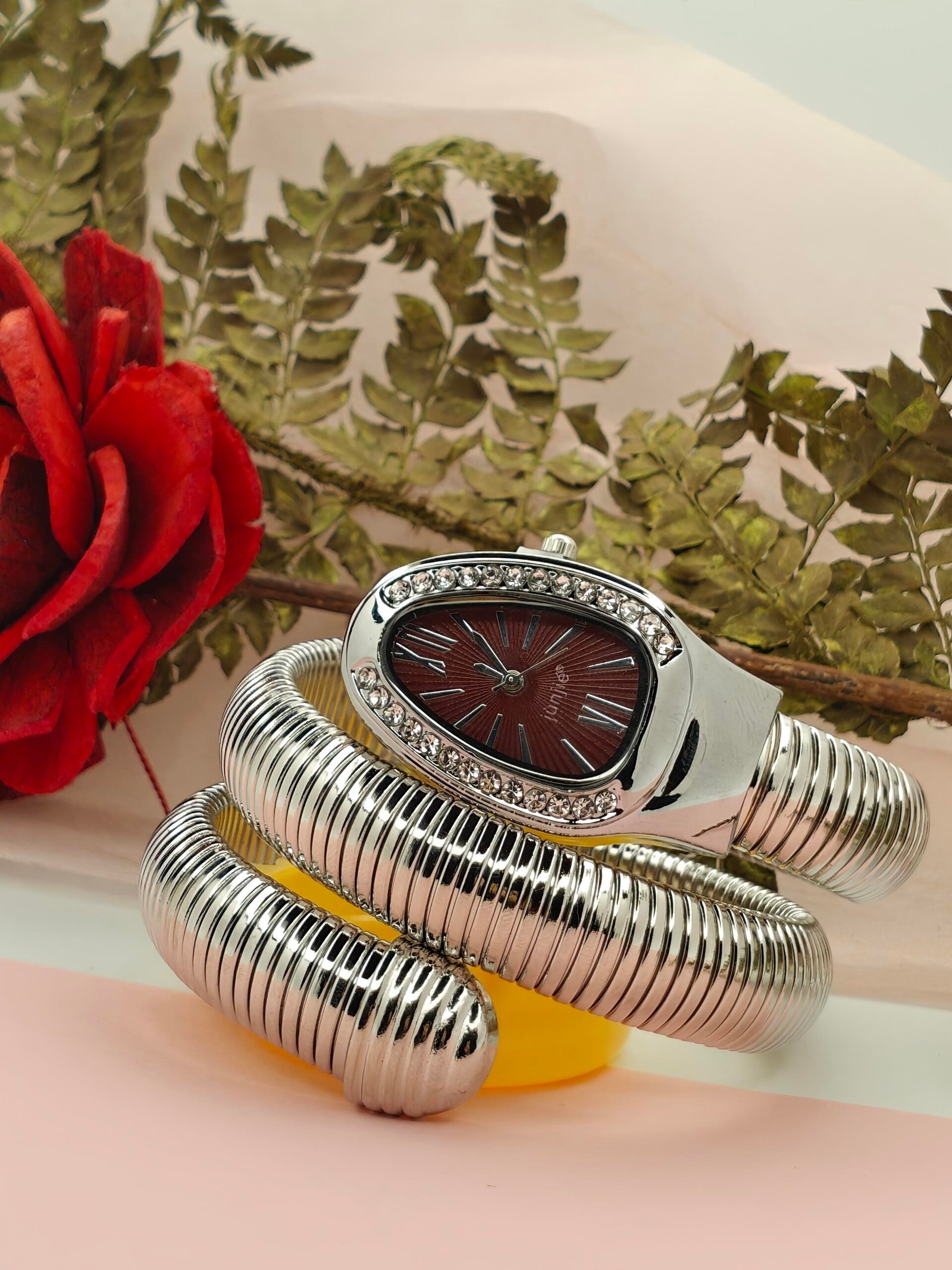 Bold Statement with this striking wrap-around watch that blends modern edge with timeless elegance. - Image 2